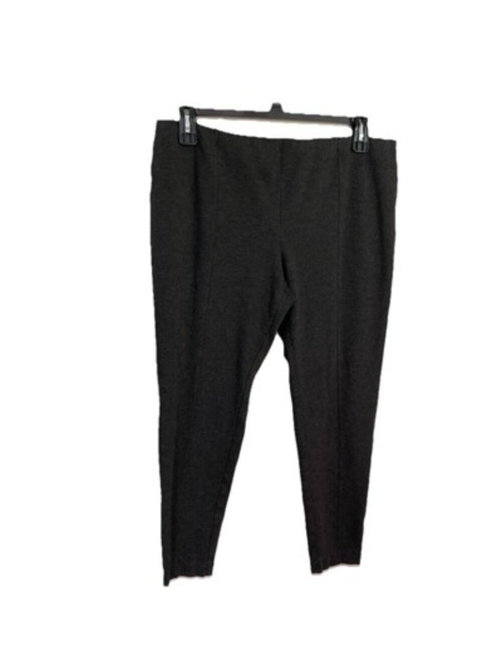 J. Jill Womens Sz L Ponte Leggings Gray Slim Leg Pull On Elastic Waist Cropped
